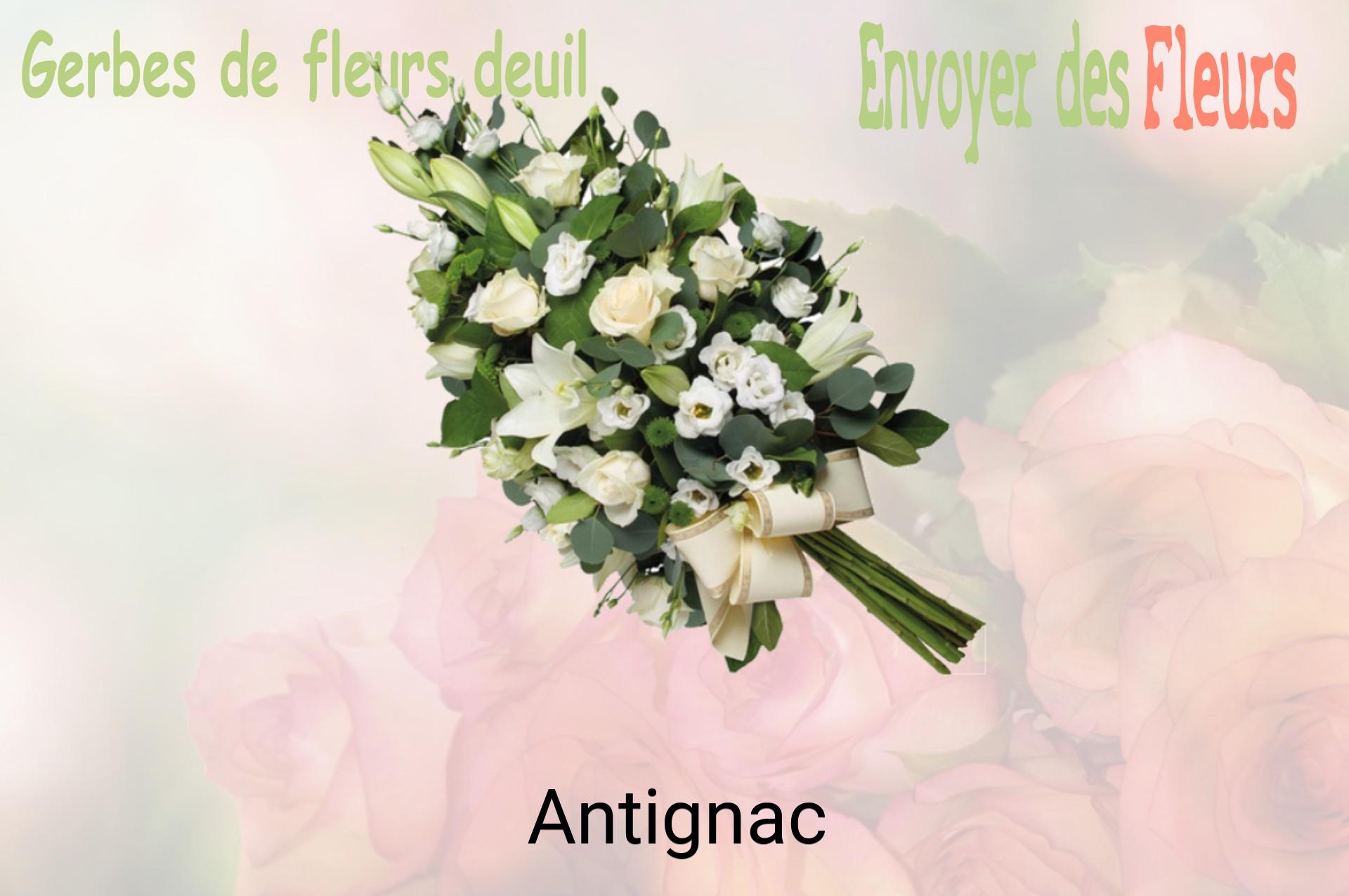 Gerbe de fleurs de deuil livrée à Antignac